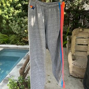Womens Aviator Nation Gray Sweatpants XS